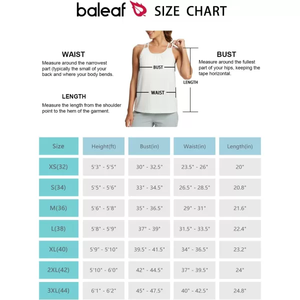 BALEAF Womens Tank Tops with Built in Bras Flowy Loose Fit Summer Yoga Workout Exercise TopsWhite