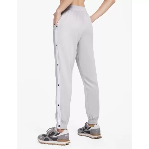 BALEAF Womens Tear Away Warm Up Pants Active Workout Tapered Sweatpants with PocketsGrey