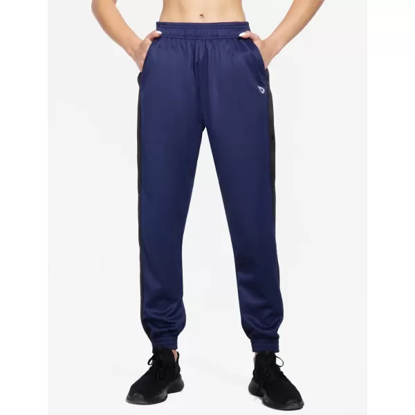 BALEAF Womens Tear Away Warm Up Pants Active Workout Tapered Sweatpants with PocketsNavy