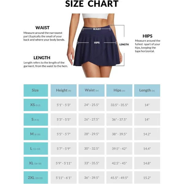 BALEAF Womens Tennis Golf Skirts with Pockets Pleated Athletic Skorts Liner High Waist Running Exercise UPF50Navy