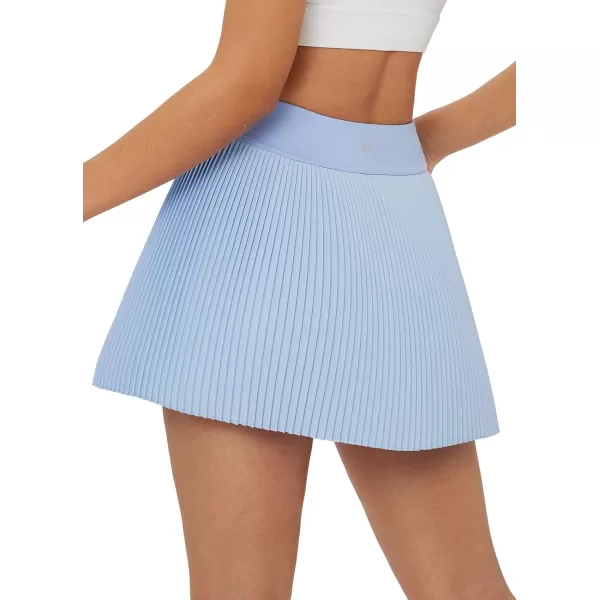 BALEAF Womens Tennis Golf Skirts with Pockets Pleated Athletic Skorts Liner High Waist Running Exercise UPF50Snow Blue