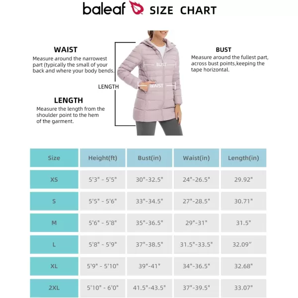 BALEAF Womens Ultralight Down Jacket Long Packable Hooded Puffer Coat Warm for WinterLight Purple