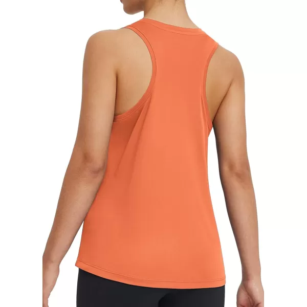 BALEAF Womens Workout Tank Tops Racerback Sleeveless Athletic Tops Running Shirts Quick Dry Running Gym UPF50Orange