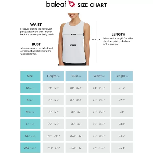 BALEAF Womens Workout Tank Tops Racerback Sleeveless Athletic Tops Running Shirts Quick Dry Running Gym UPF50White