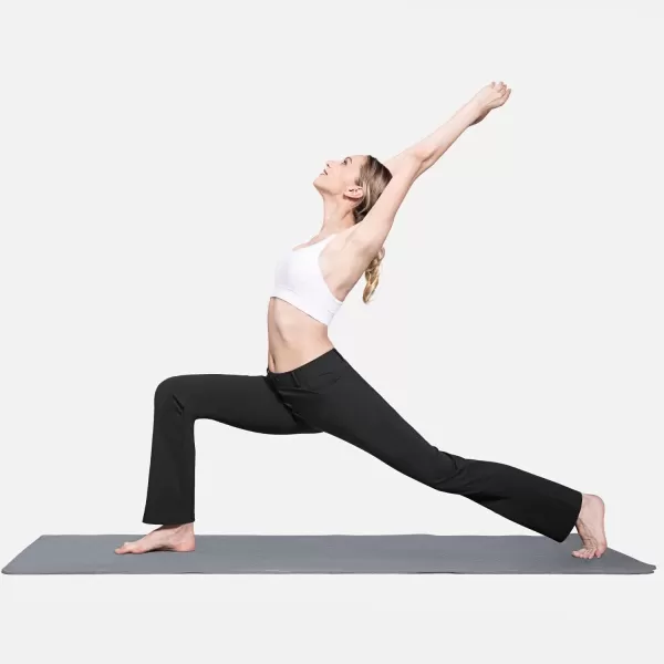 BALEAF Womens Yoga Dress Pants 2931 Stretchy Work Slacks Business Casual Straight LegBootcut Pull On Pants with PocketsBlack