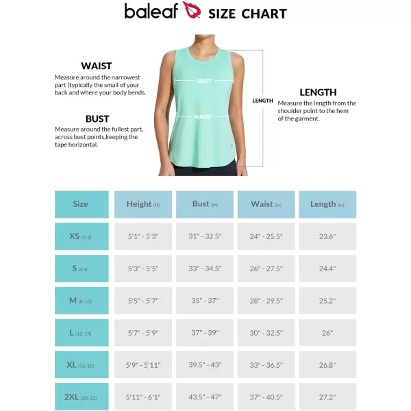 BALEAF Workout Tank Tops for Women Racerback Sleeveless Yoga Tops Athletic Running Shirts Gym ClothesGreen