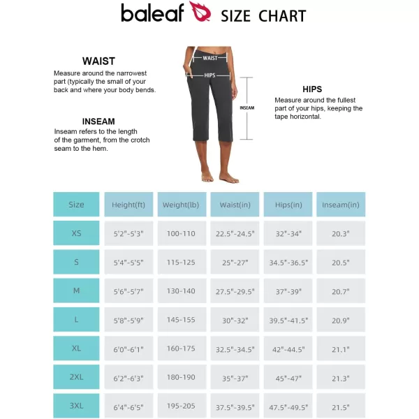 BALEAF Yoga Pants for Women Capris High Waist Leggings with Pockets Wide Leg Exercise Workout Crop Straight Open BottomCharcoal