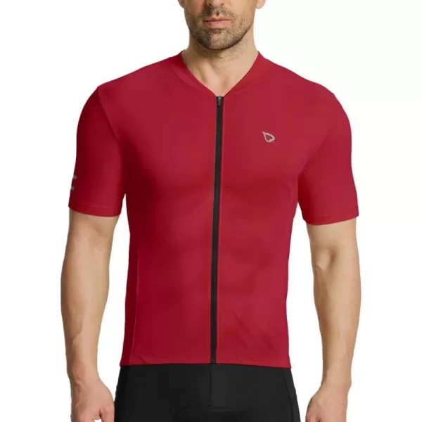 BALEAF Cycling Jersey Men Short Sleeve Bike Biking Shirts Quick Dry MTB Bicycle Top w Pockets UPF5004red