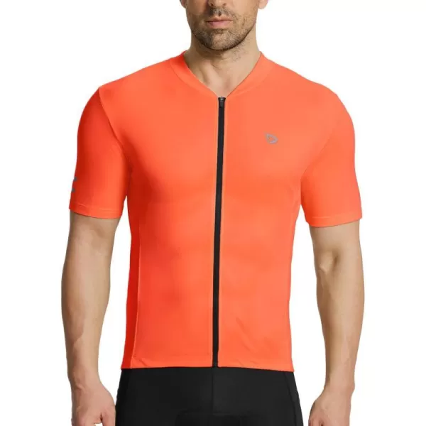 BALEAF Cycling Jersey Men Short Sleeve Bike Biking Shirts Quick Dry MTB Bicycle Top w Pockets UPF5005orange