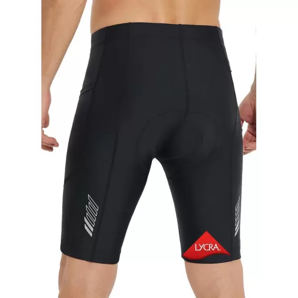 BALEAF Lycra Cycling Shorts Men Padded Bike Shorts Padding Pockets UPF 5001black