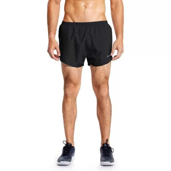 BALEAF Mens 3 Running Shorts Gym Quick Dry Athletic Workout Pocket Lightweight Brief01black