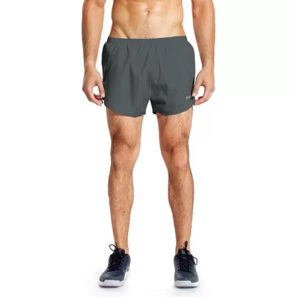 BALEAF Mens 3 Running Shorts Gym Quick Dry Athletic Workout Pocket Lightweight Brief01gray