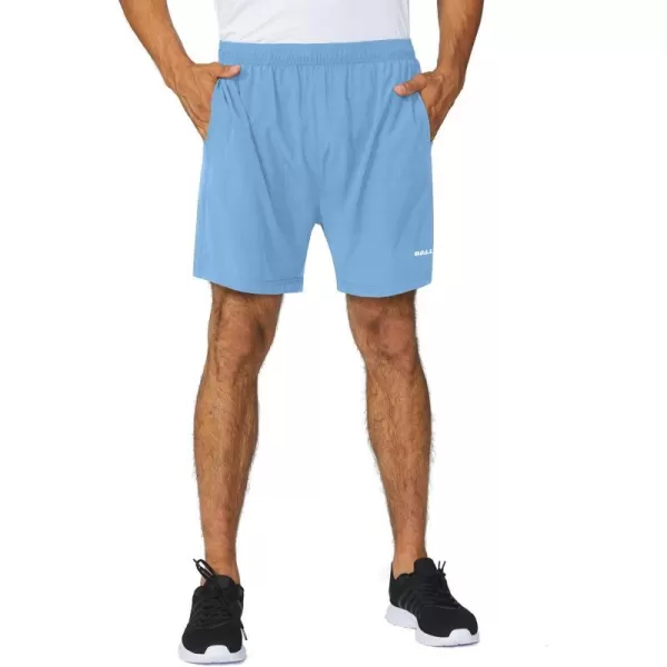 BALEAF Mens 5 Running Athletic Shorts Workout Lightweight Zipper PocketAshleigh Blue