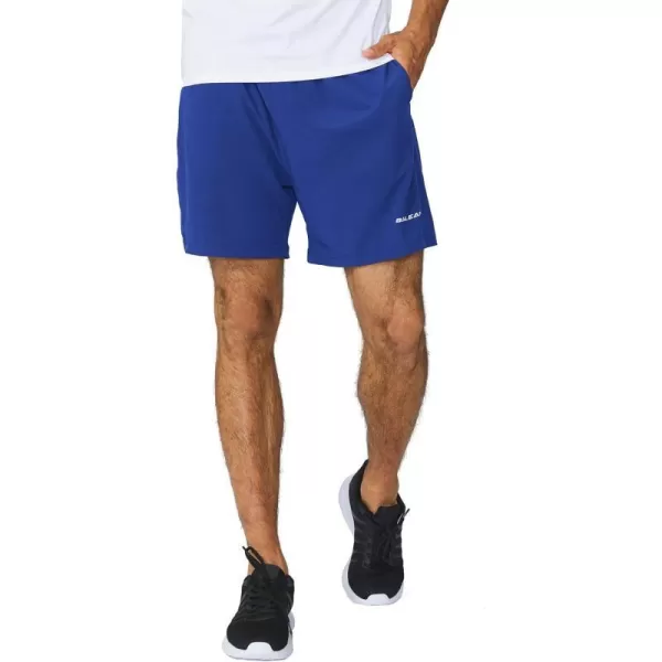 BALEAF Mens 5 Running Athletic Shorts Workout Lightweight Zipper PocketE05no Liningroyal Blue