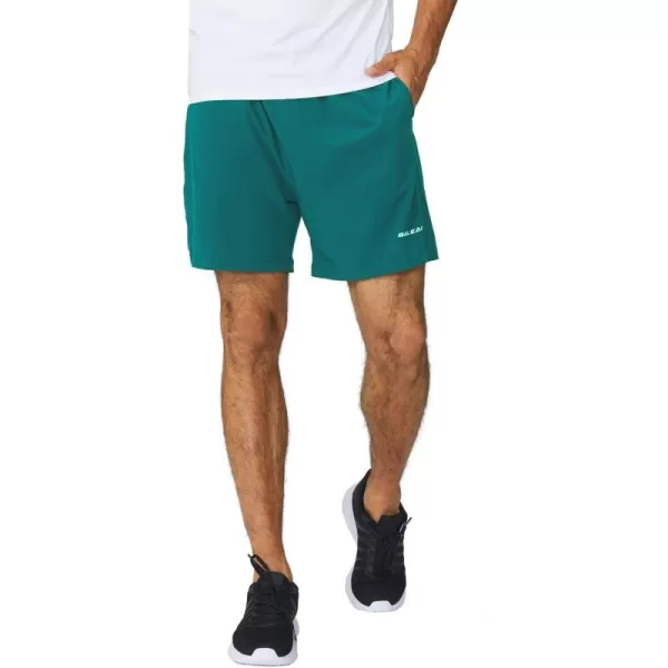 BALEAF Mens 5 Running Athletic Shorts Workout Lightweight Zipper PocketTeal