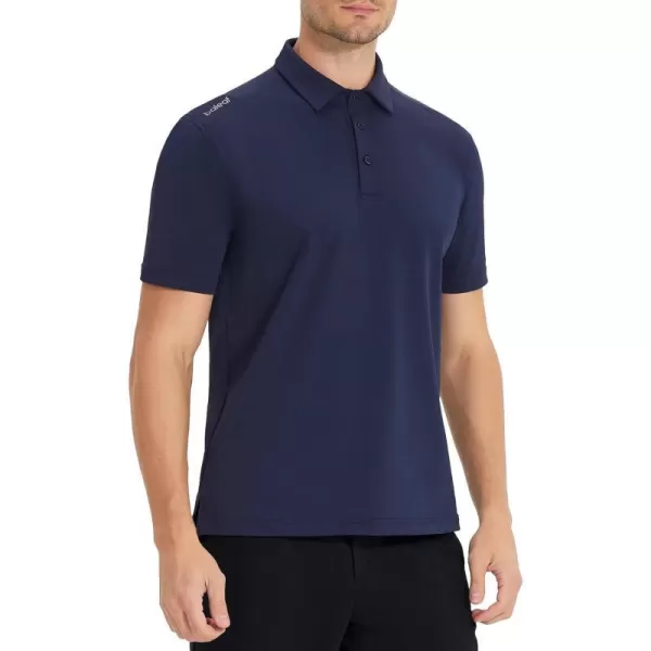 BALEAF Polo Shirts for Men Short Sleeve Golf Shirt Dry Fit Causl Athletic UPF 50Blue