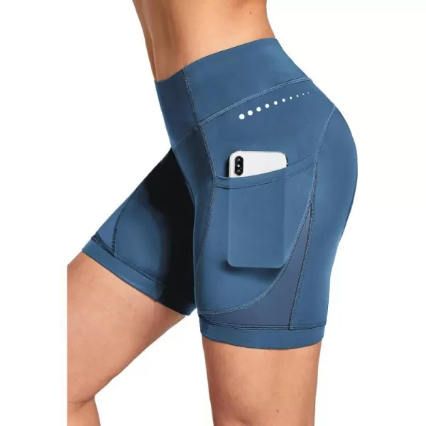 BALEAF Womens 4D Padded Bike Shorts Cycling Underwear with Pockets UPF50Blue Ii