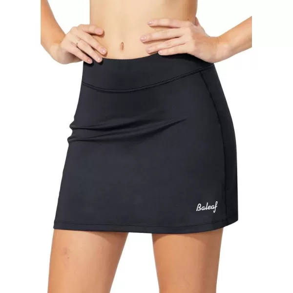 BALEAF Womens Golf Skorts Tennis Skirts with Pockets Athletic Running Workout Sports01black