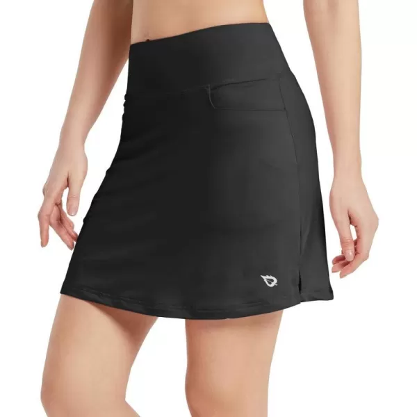 BALEAF Womens Golf Skorts Tennis Skirts with Pockets Athletic Running Workout Sports03black