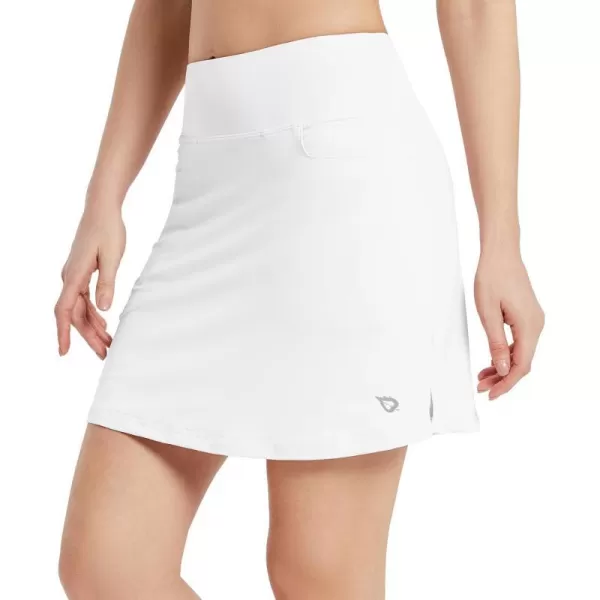 BALEAF Womens Golf Skorts Tennis Skirts with Pockets Athletic Running Workout Sports03light White