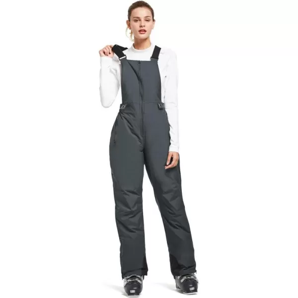 BALEAF Womens Insulated Waterproof Ski Bib Overalls Snow Windproof Snowboarding Pant03skiing Bibsdim Gray