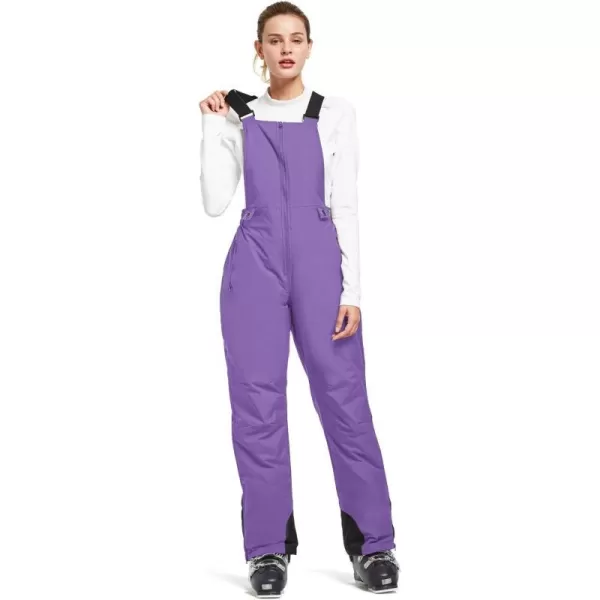 BALEAF Womens Insulated Waterproof Ski Bib Overalls Snow Windproof Snowboarding Pant03skiing Bibspurple