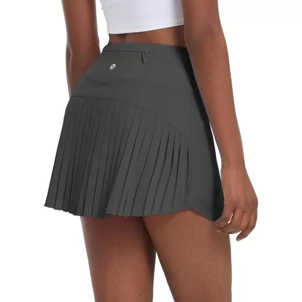 BALEAF Womens Pleated Tennis Skirts Skorts for Woman High Waisted Lightweight Athletic Golf Shorts PocketsSmoky Purple Ash