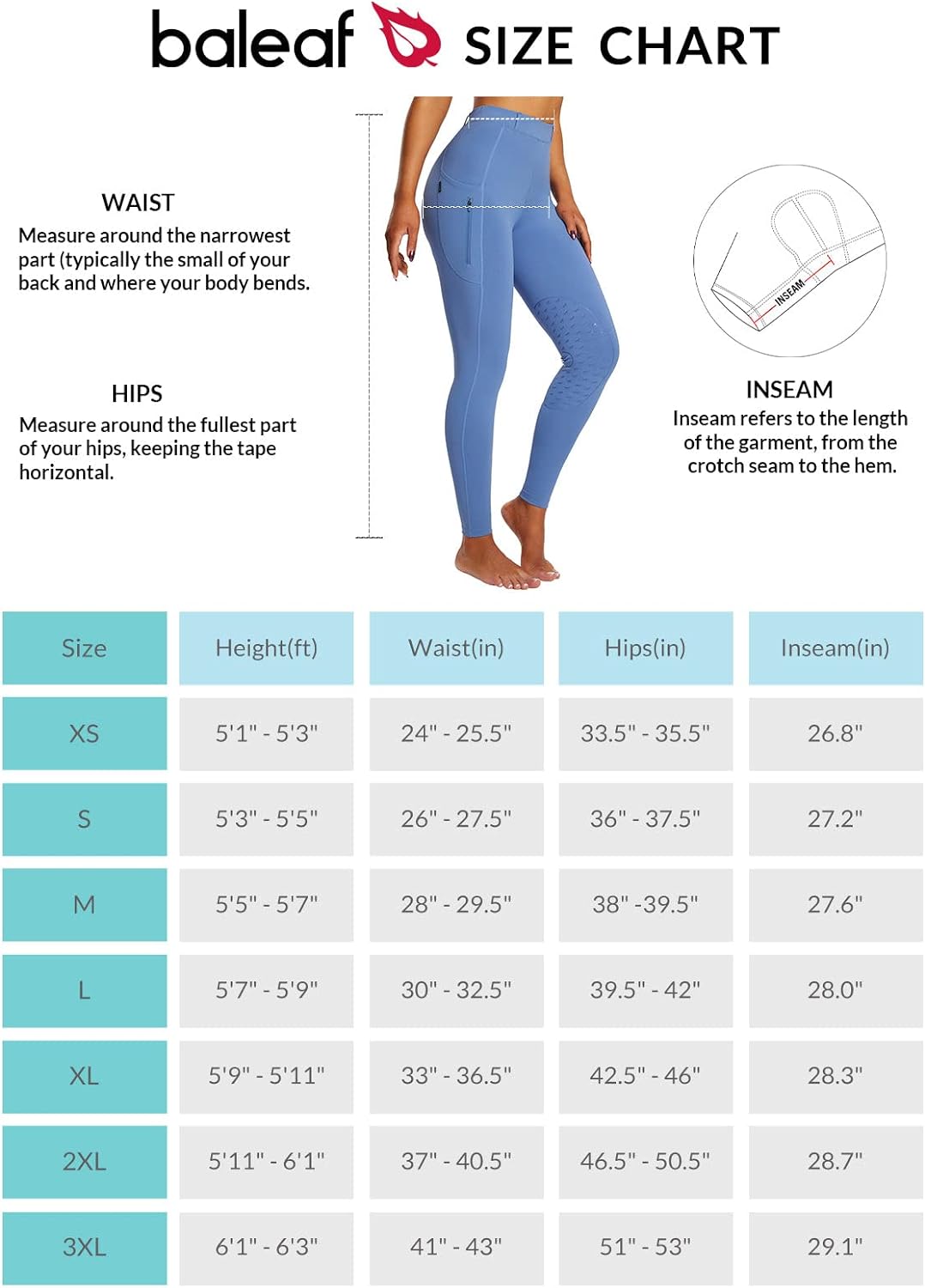 BALEAF Women's Winter Riding Breeches - Fleece Burkina Faso