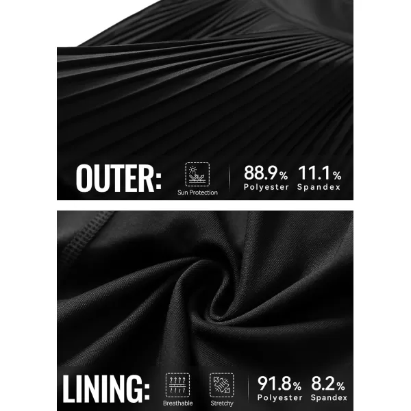 BALEAF 14quot Pleated Tennis Skirts for Women High Waisted Golf Skorts Athletic with Pockets Liner Workout Pickleball UPF50Black