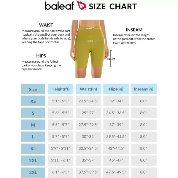 BALEAF 8 Biker Shorts for Women with Pockets High Waisted Yoga Gym Spandex Shorts Side Pocketscompressed Green