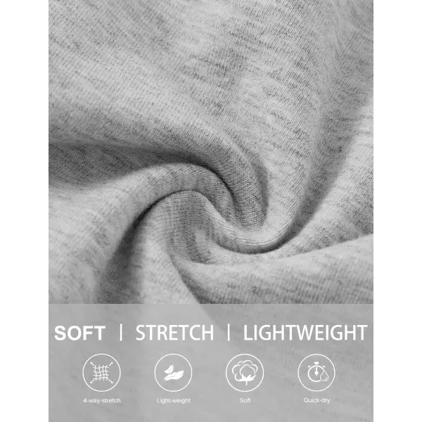 BALEAF Bermuda Shorts for Women High Waisted Athletic Long Running Shorts with PocketsLight Gray