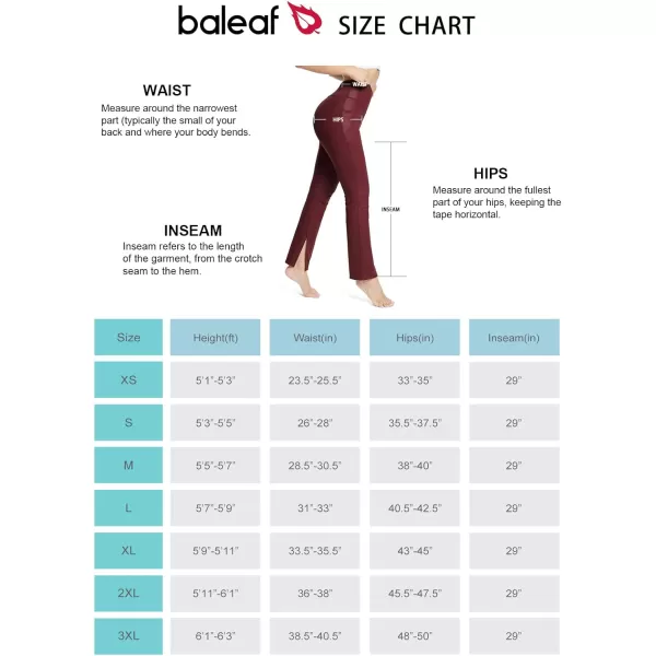 BALEAF Faux Leather Pants for Women High Waist Straight Wide Leg with Pockets Streetwear Pants Workout YogaWine Red