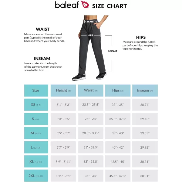 BALEAF Fleece Lined Pants Women Straight Leg Sweatpants Thermal Cotton Athletic Winter Trackpants Lounge with PocketsDark Grey