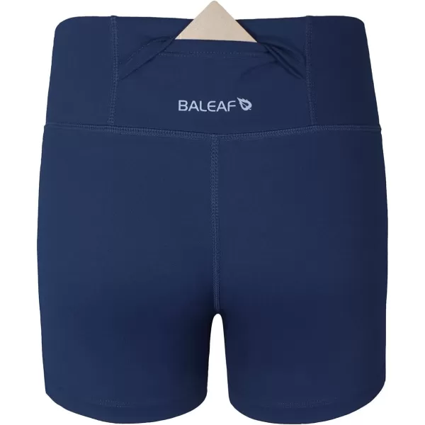 BALEAF Girls 4 Volleyball Shorts Youth Dance Spandex Running Kids Athletic Yoga Biker Shorts with Pocket4navy