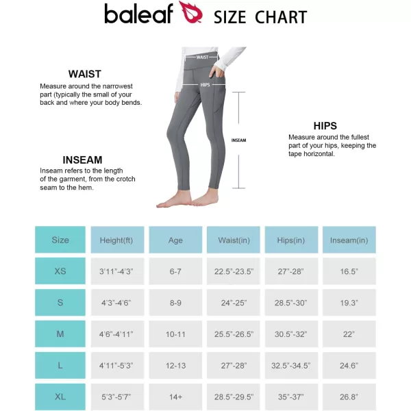 BALEAF Girls Fleece Lined Leggings Kids Warm Pants Youth Compression Yoga Athletic School Pants with PocketsPlum Kitten