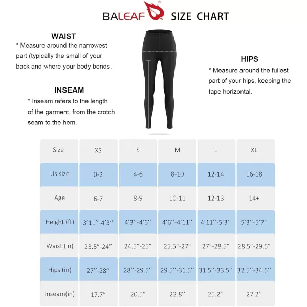 BALEAF Girls Horse Riding Pants Kids Equestrian Breeches KneePatch Youth Schooling Tights Pocket UPF501black