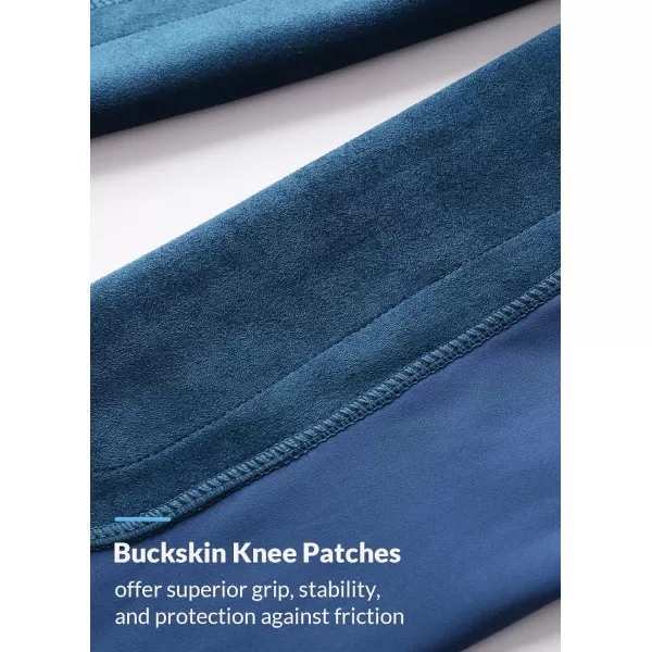 BALEAF Girls Horse Riding Pants Kids Equestrian Breeches KneePatch Youth Schooling Tights Pocket UPF504blue