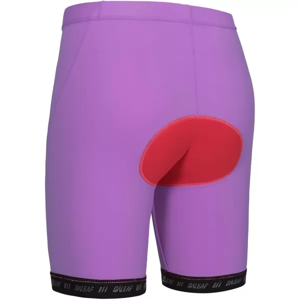 BALEAF Girls Padded Bike Shorts Kids Boys Youth Cycling Shorts with Padding Mountain Biking UPF 5001purpleno Pocket