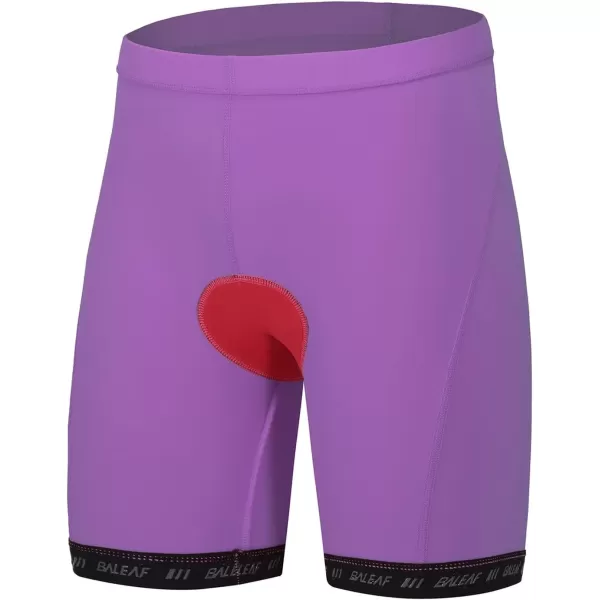 BALEAF Girls Padded Bike Shorts Kids Boys Youth Cycling Shorts with Padding Mountain Biking UPF 5001purpleno Pocket