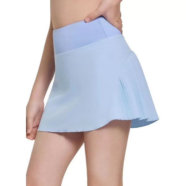 BALEAF Girls Tennis Skirts Pleated Golf Skorts with Shorts Pockets Athletic School Workout Adjustable Waist UPF50Blue