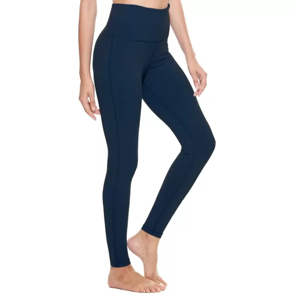 BALEAF Leggings with Pockets for Women High Waisted Workout Tummy Control Compression Athletic Running Yoga PantsDenim Blue