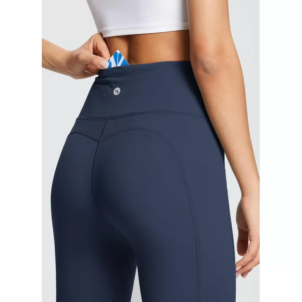 BALEAF Leggings with Pockets for Women Tummy Control Workout High Waisted Athletic 78 Soft Gym Yoga Ankle Pants27 inseam Navy