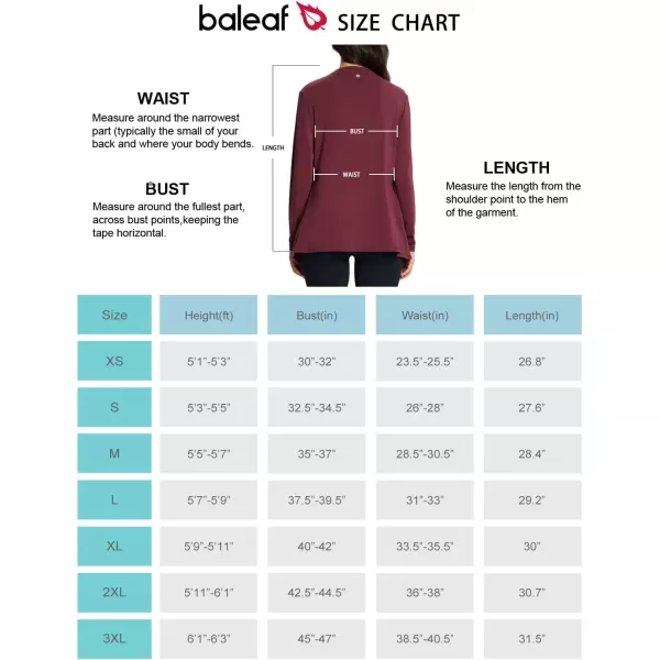 BALEAF Lightweight Summer Cardigan for Women Long Sleeve Thin Open Front Casual Yoga Flowy Cardigan with PocketsWine Red