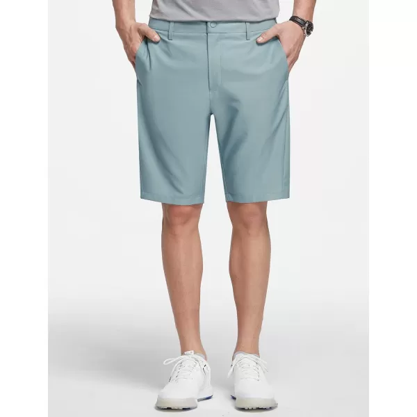 BALEAF Mens 10 Golf Shorts Stretch Dress Shorts Chino Flat Front Quick Dry Lightweight Casual with PocketsBlue