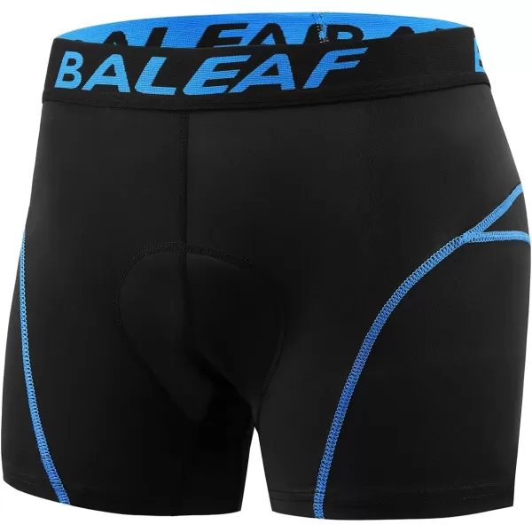 BALEAF Mens 2 Pack 3D Padded Cycling Underwear Bike Shorts with Padding Mountain Biking Bicycle Clothes MTB Liner05blue2 Pack