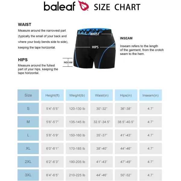 BALEAF Mens 2 Pack 3D Padded Cycling Underwear Bike Shorts with Padding Mountain Biking Bicycle Clothes MTB Liner05blue2 Pack