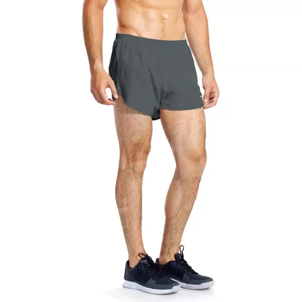 BALEAF Mens 3 Running Shorts Gym Quick Dry Athletic Workout Pocket Lightweight BriefGray