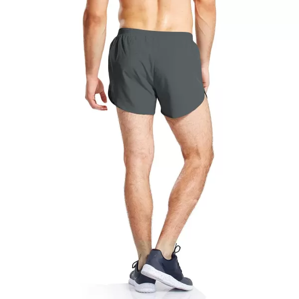 BALEAF Mens 3 Running Shorts Gym Quick Dry Athletic Workout Pocket Lightweight BriefGray