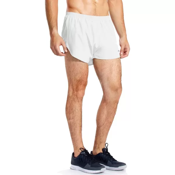 BALEAF Mens 3 Running Shorts Gym Quick Dry Athletic Workout Pocket Lightweight BriefWhite