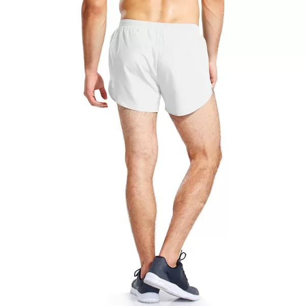 BALEAF Mens 3 Running Shorts Gym Quick Dry Athletic Workout Pocket Lightweight BriefWhite